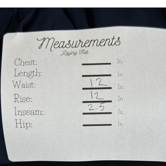 J Crew High Rise Dressy Pull On Tassel Drawstring Waist Tie Short XXS Navy Blue - Picture 10 of 15